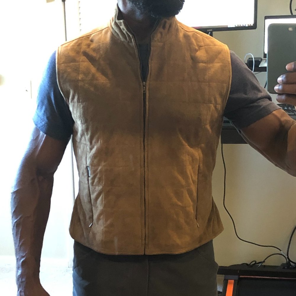 Faconnable brown goat skin vest